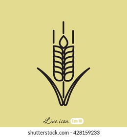 Line icon- wheat 