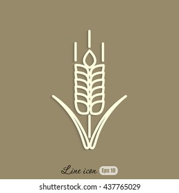 Line icon- wheat 