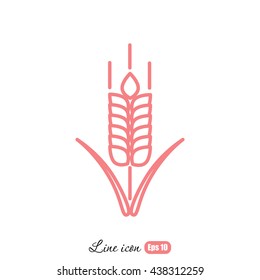 Line icon- wheat 
