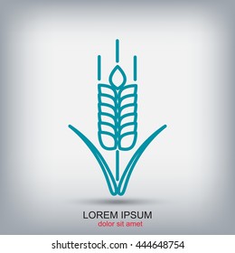 Line icon- wheat 