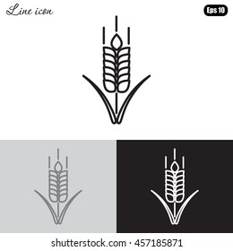 Line icon- wheat 