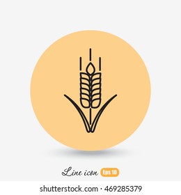 Line icon- wheat 