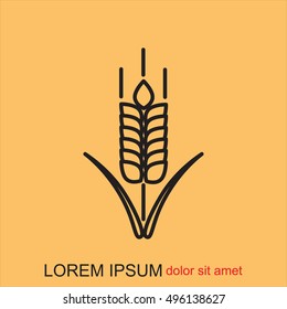 Line icon- wheat 