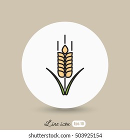 Line icon- wheat 