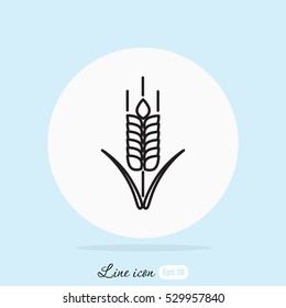 Line icon- wheat 