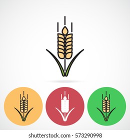 Line icon- wheat 