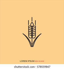 Line icon- wheat 