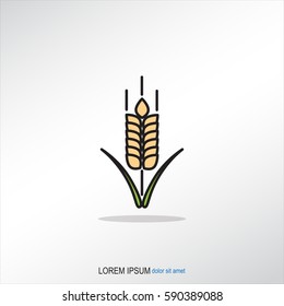 Line icon- wheat 