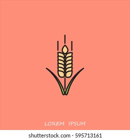 Line icon- wheat 