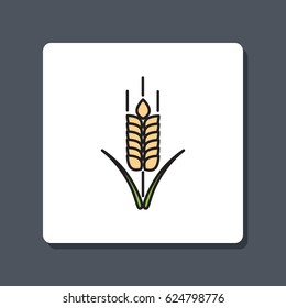 Line icon- wheat 