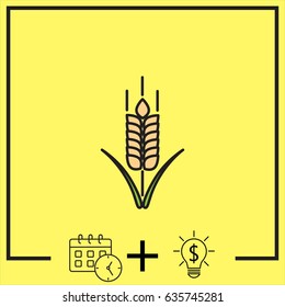 Line icon- wheat 