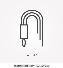 Line icon whip