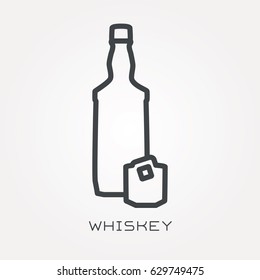 Line icon whiskey
