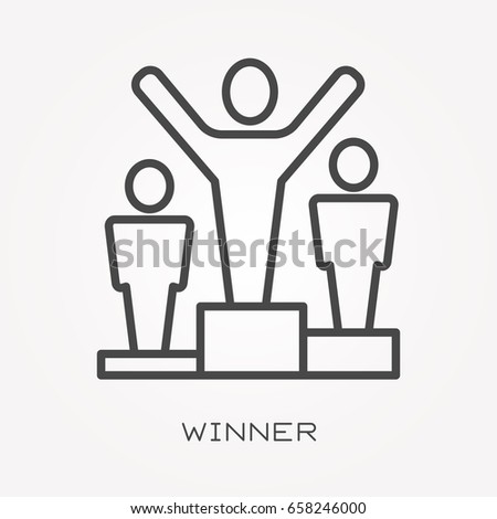 Line icon winner