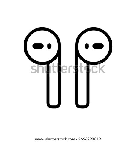 Line icon wireless headphones vector on white background
Vector line icon on white background