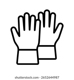 línea icono Guantes de trabajo sobre fondo blanco Vector
Icono de línea de Vector sobre fondo blanco
