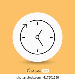 Line icon-businessman talking
