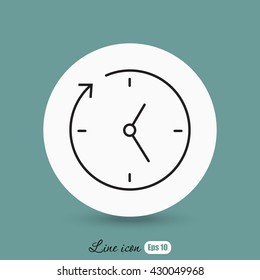Line icon-businessman talking