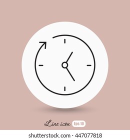 Line icon-businessman talking