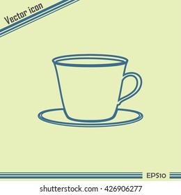 Line icon-cup