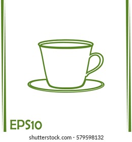 Line icon-cup