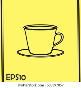 Line icon-cup
