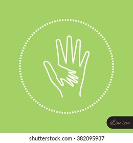 Line icon-Helping Hands