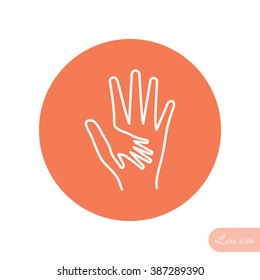 Line icon-Helping Hands
