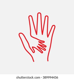 Line icon-Helping Hands