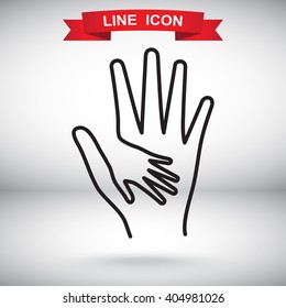 Line icon-Helping Hands