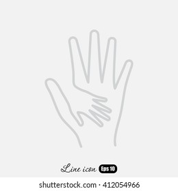 Line icon-Helping Hands
