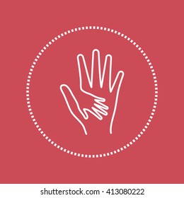 Line icon-Helping Hands