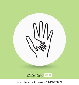 Line icon-Helping Hands