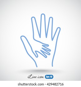 Line icon-Helping Hands