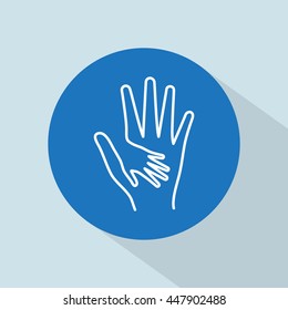 Line icon-Helping Hands