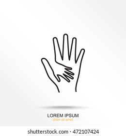 Line icon-Helping Hands