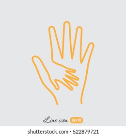 Line icon-Helping Hands