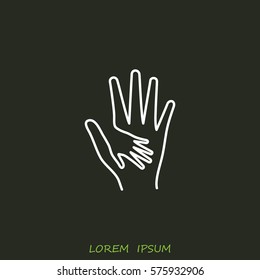 Line icon-Helping Hands