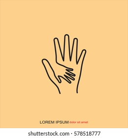 Line icon-Helping Hands