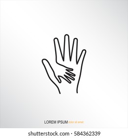 Line icon-Helping Hands
