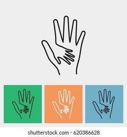 Line icon-Helping Hands