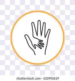 Line icon-Helping Hands