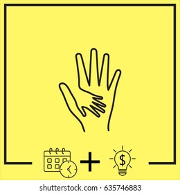 Line icon-Helping Hands