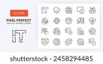 Line icons about information technoligies. Contains such icons as cloud computing, internet, digital transformation and more. Editable vector stroke. 256 Pixel Perfect scalable to 128px...