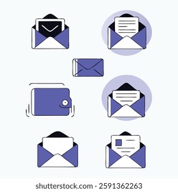 Line icons about mail amd email concept, Mail icons, Mail Thin Line Shipping Icon, Communication Icons Set, E mail line icon