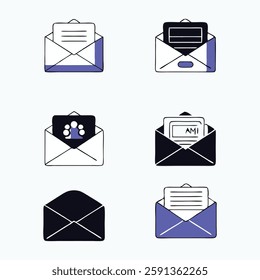 Line icons about mail amd email concept, Mail icons, Mail Thin Line Shipping Icon, Communication Icons Set, E mail line icon