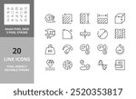 Line icons about measuring. Editable vector stroke. 64 and 256 Pixel Perfect scalable to 128px...