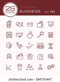 Line icons business set 1