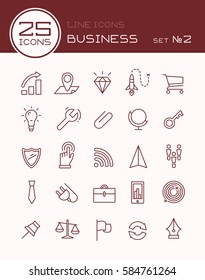 Line icons business set 2