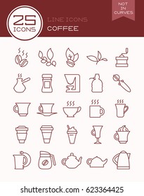 Line icons coffee